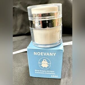 New empty airless cosmetic airless pump jar container.